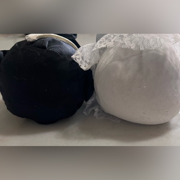 Handmade Bride And Groom Beanbag Wedding Day Gnomes Tuxedo Wedding Gown - Picture 6 of 9